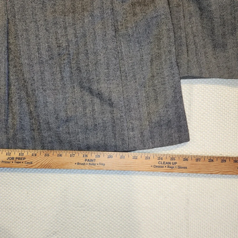 Botany 500 Mens Grey Herringbone‎ Lambswool Blazer Sport Coat 44 Long 44L